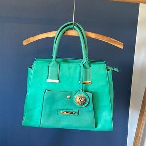 Versace 19-69 Green Leather Handbag